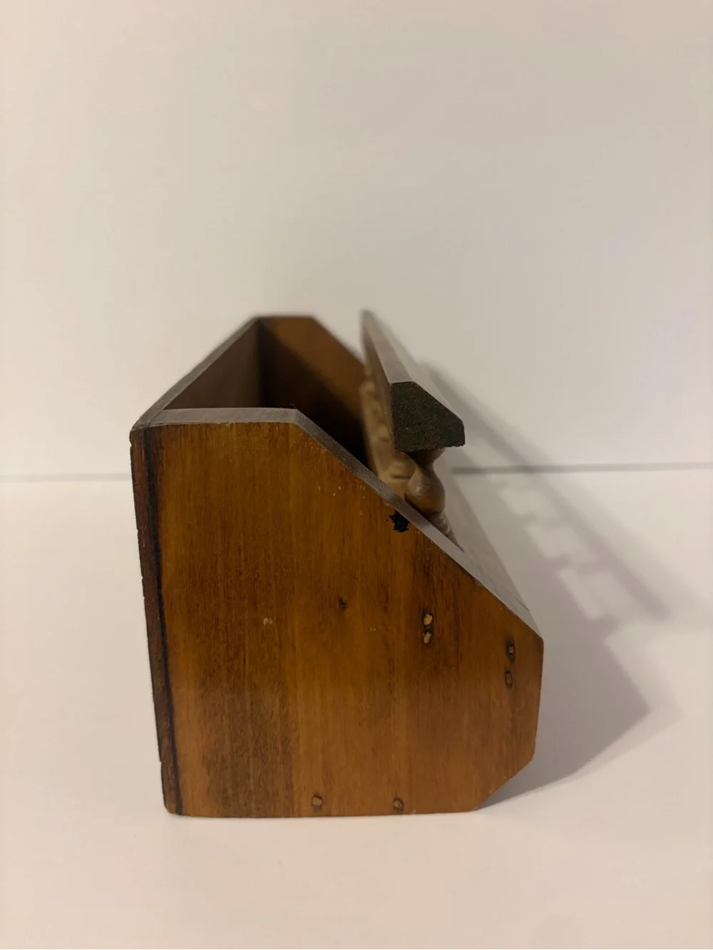Vintage wood wall shelf spindle spice rack trinket shelf rustic farmhouse decor